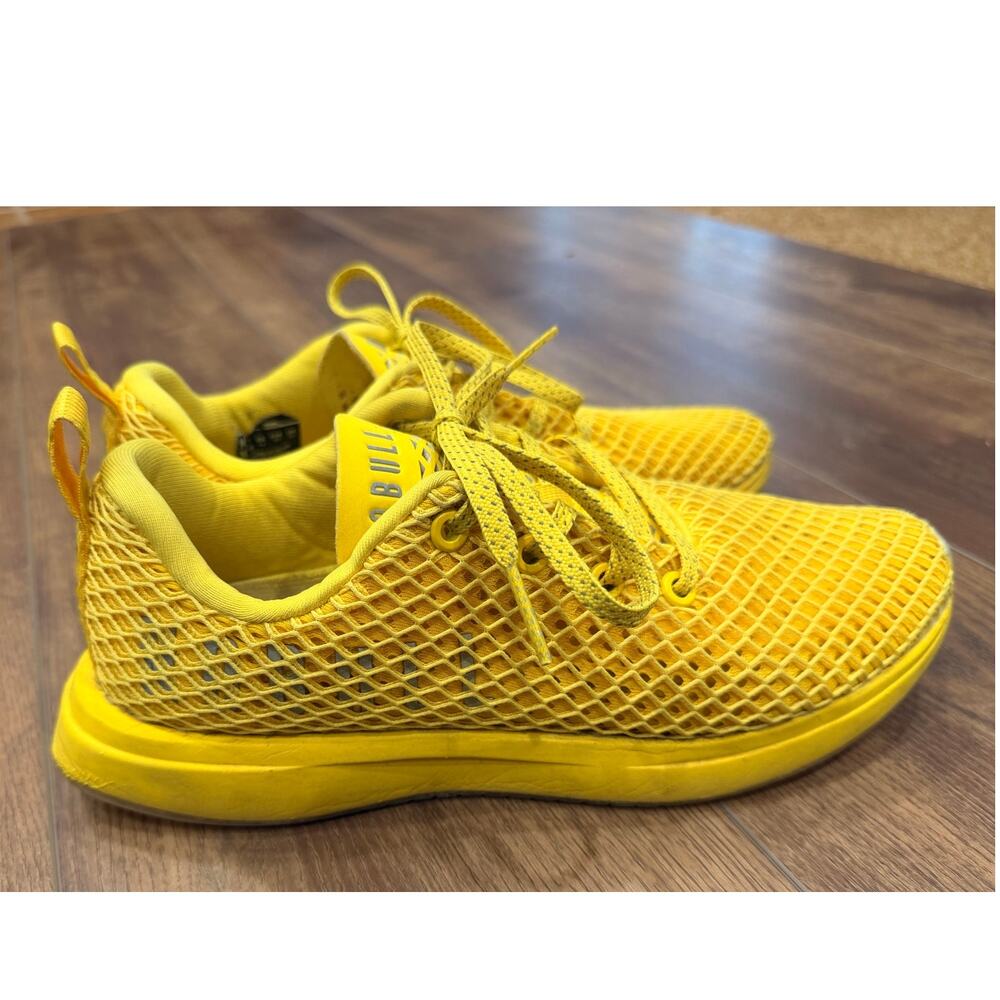 NOBULL Lemon Drop Diamond Knit Runner Yellow Sneakers Women’s 7.5 - Picture 3 of 10